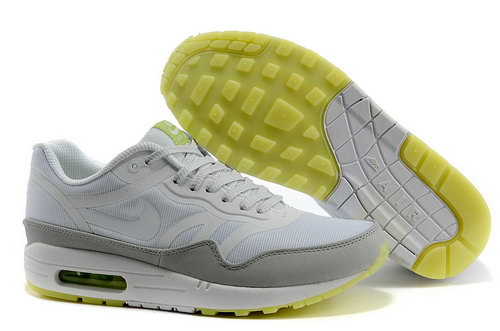 Nike Air Max 1 Prm Tape Unisex White Gray Sports Shoes Low Cost